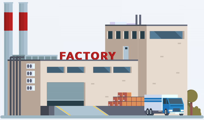 Modern industrial warehouse facility