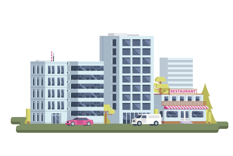 Modern multi-family apartment complex